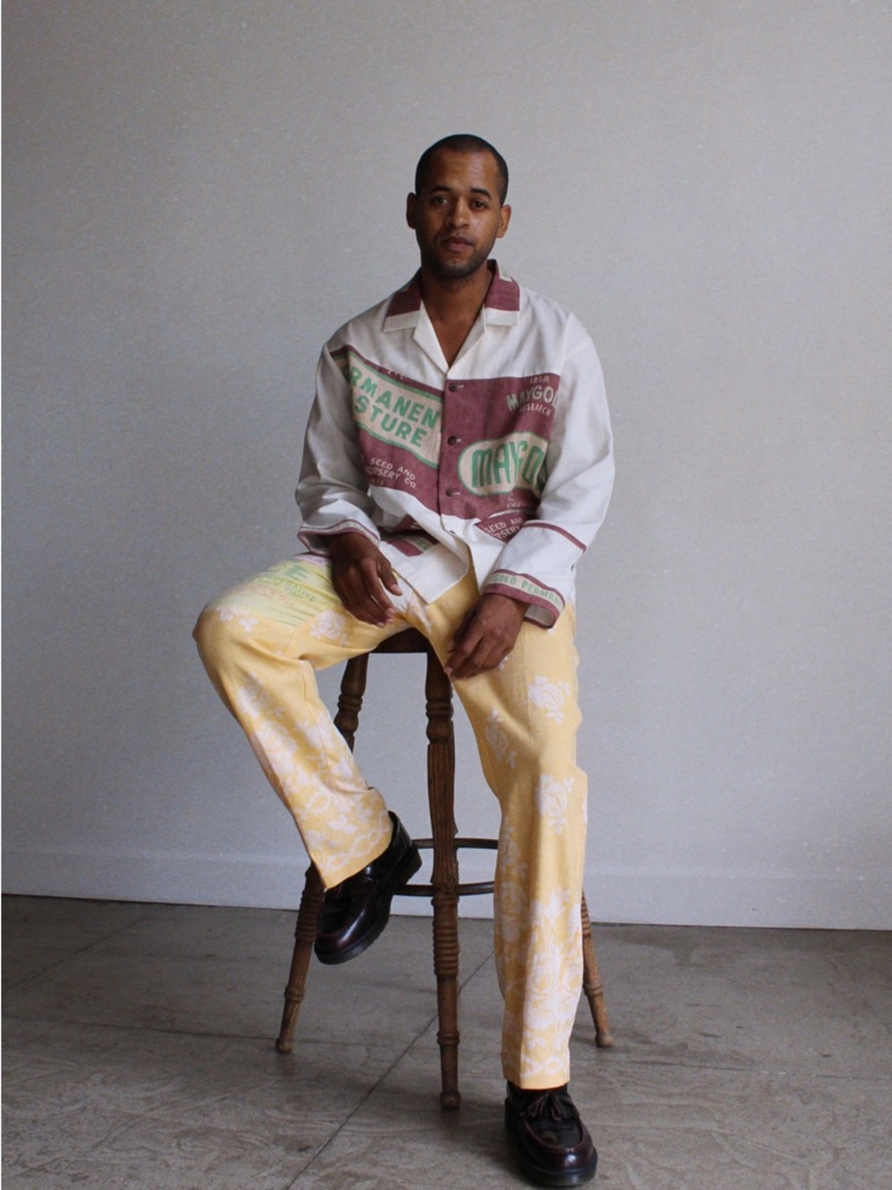 3 women co upcycled rice sack pants